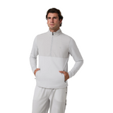 Vuori Sunday Element Half Zip (Men) - Frost Grey Apparel - Top - Sweatshirt - The Heel Shoe Fitters