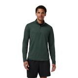 Vuori Ponto Mock Neck 1/2 Zip (Men) - Hemlock Heather