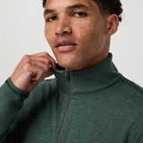 Vuori Ponto Mock Neck 1/2 Zip (Men) - Hemlock Heather