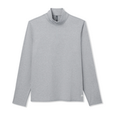 Vuori Ponto Mock Neck Half Zip (Men) - Light Grey Heather