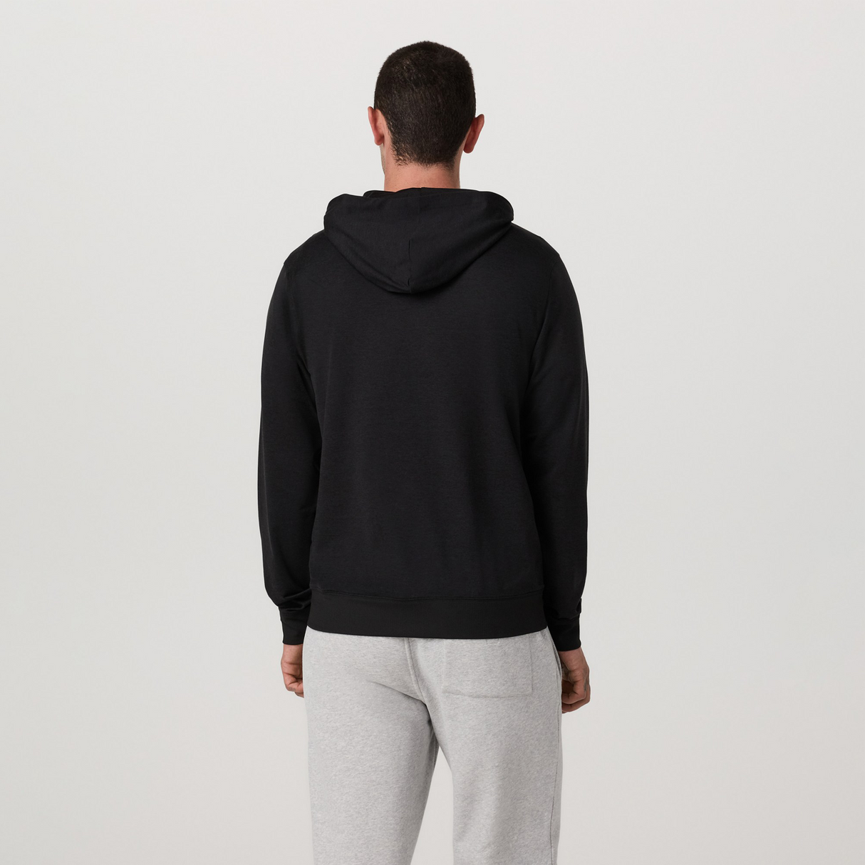 Vuori Ponto Full Zip Hoodie (Men) - Black Heather Apparel - Top - Sweatshirt - The Heel Shoe Fitters