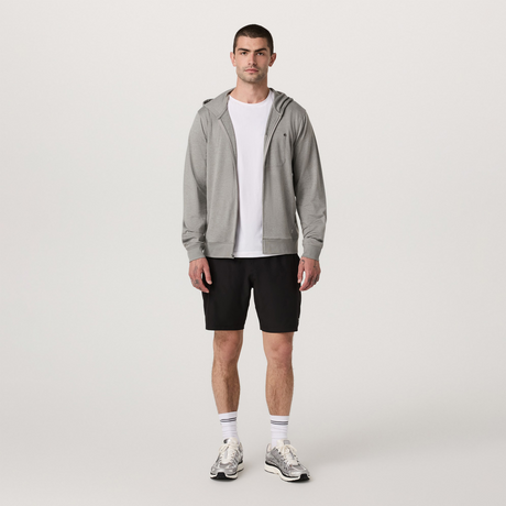 Vuori Ponto Full Zip Hoodie (Men) - Driftwood Heather Apparel - Top - Sweatshirt - The Heel Shoe Fitters