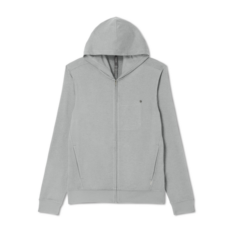 Vuori Ponto Full Zip Hoodie (Men) - Driftwood Heather Apparel - Top - Sweatshirt - The Heel Shoe Fitters