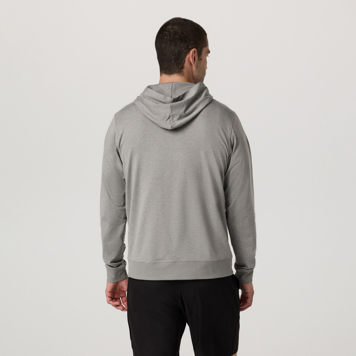Vuori Ponto Full Zip Hoodie (Men) - Driftwood Heather Apparel - Top - Sweatshirt - The Heel Shoe Fitters