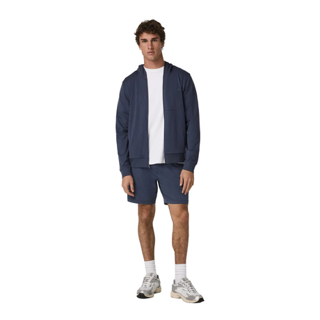 Vuori Ponto Full Zip Hoodie (Men) - Dark Azure Heather Apparel - Top - Sweatshirt - The Heel Shoe Fitters