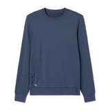 Vuori Ponto Performance Long Sleeve Crew (Men) - Azure Heather Apparel - Top - Sweatshirt - The Heel Shoe Fitters