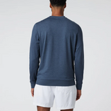 Vuori Ponto Performance Long Sleeve Crew (Men) - Azure Heather Apparel - Top - Sweatshirt - The Heel Shoe Fitters