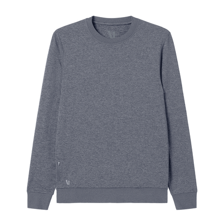 Vuori Ponto Performance Long Sleeve Crew (Men) - Flint Heather Apparel - Top - Sweatshirt - The Heel Shoe Fitters