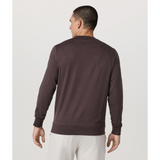 Vuori Ponto Performance Long Sleeve Crew (Men) - Sangria Heather Apparel - Top - Sweatshirt - The Heel Shoe Fitters