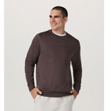 Vuori Ponto Performance Long Sleeve Crew (Men) - Sangria Heather Apparel - Top - Sweatshirt - The Heel Shoe Fitters