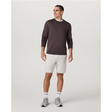 Vuori Ponto Performance Long Sleeve Crew (Men) - Sangria Heather Apparel - Top - Sweatshirt - The Heel Shoe Fitters