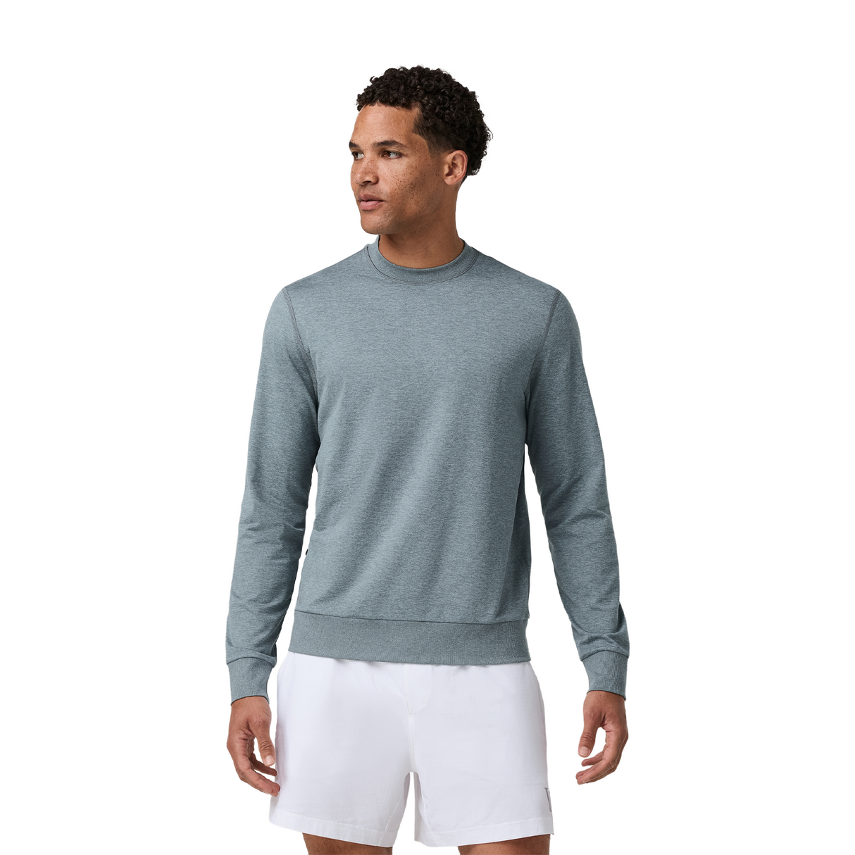 Vuori Ponto Performance Crew (Men) - Foggy Blue Heather