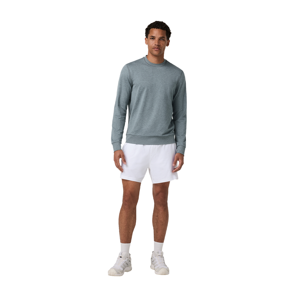 Vuori Ponto Performance Crew (Men) - Foggy Blue Heather