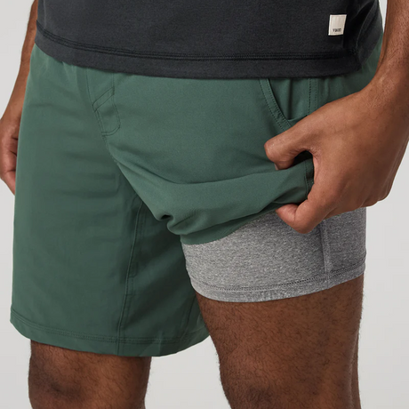 Vuori Kore 7" Lined Short (Men) - Agate Green Tonal Apparel - Bottom - Short - The Heel Shoe Fitters