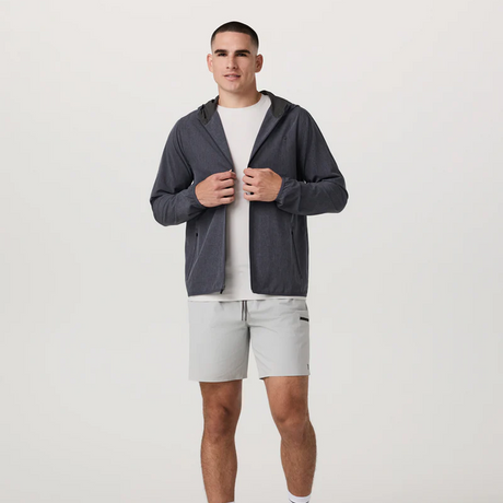 Vuori Outdoor Trainer Shell Jacket (Men) - Moonlight Linen Texture Apparel - Jacket - Lightweight - The Heel Shoe Fitters