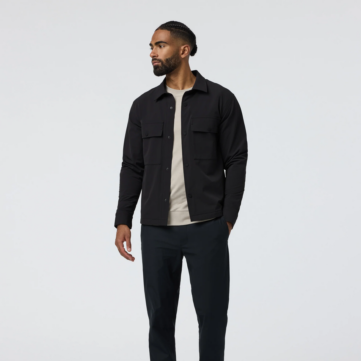 Vuori Lawson Tech Shirt Jacket (Men) - Black