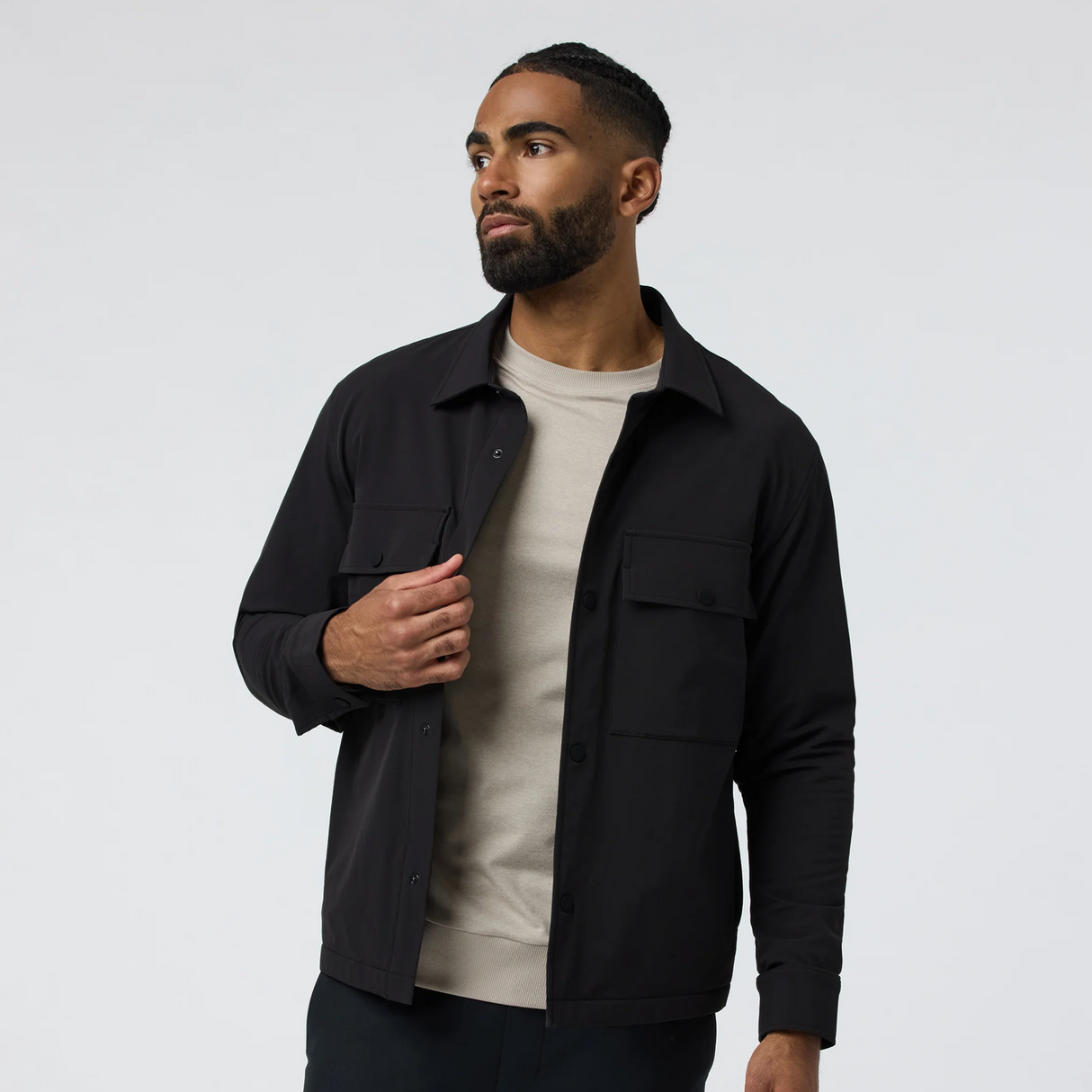 Vuori Lawson Tech Shirt Jacket (Men) - Black