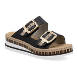 Rieker Regina V7955 Slide Sandal (Women) - Schwarz/Nude Sandal - Slide - The Heel Shoe Fitters