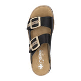 Rieker Regina V7955 Slide Sandal (Women) - Schwarz/Nude Sandal - Slide - The Heel Shoe Fitters