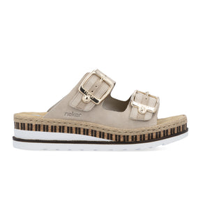 Rieker Regina 55 Slide Sandal (Women) - Iceberg/Nude Sandal - Slide - The Heel Shoe Fitters