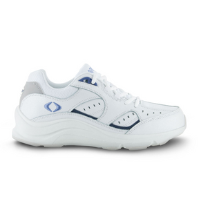 Apex Lace Walker V-Last Active Shoe (Women) - White/Periwinkle Athletic - Walking - The Heel Shoe Fitters