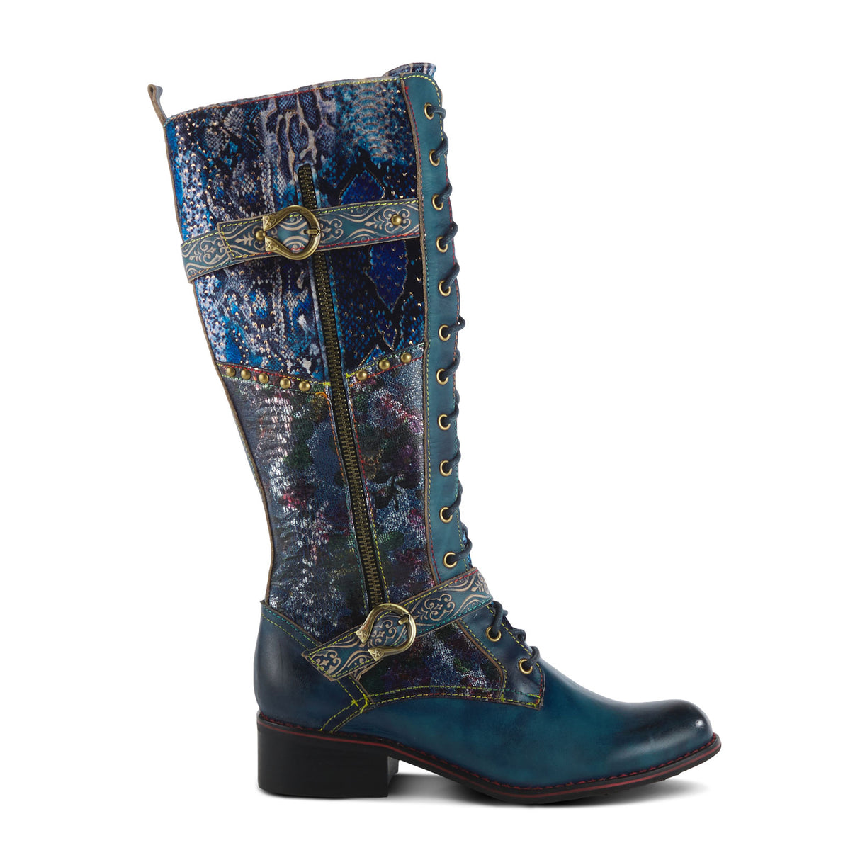 L'Artiste Vaneyck Tall Boot (Women) - Blue Multi Boots - Fashion - High - The Heel Shoe Fitters
