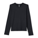Vuori Lux Long Sleeve Crew Tee (Women) - Black Apparel - Top - Long Sleeve - The Heel Shoe Fitters