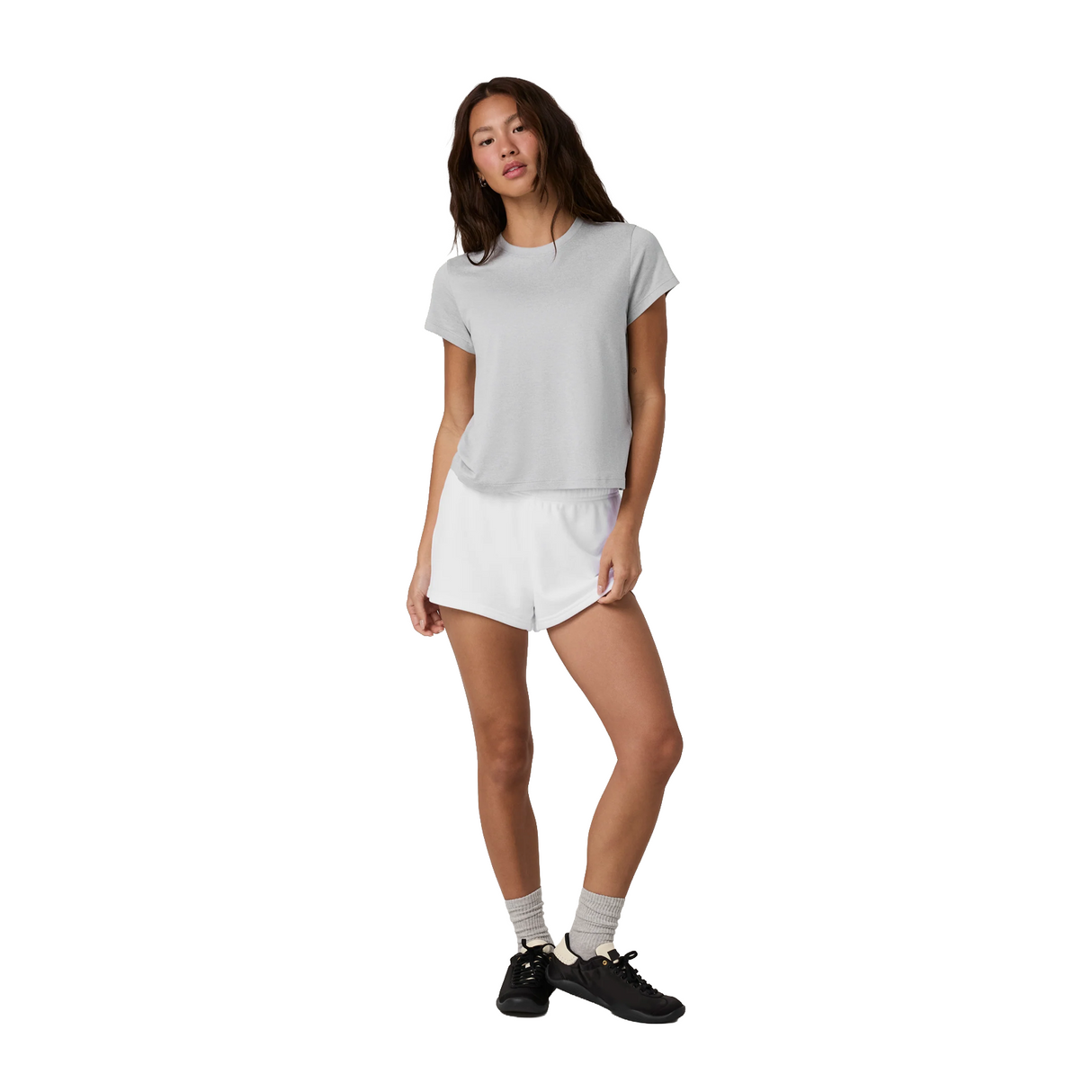 Vuori Energy Classic Tee (Women) - Light Heather Grey