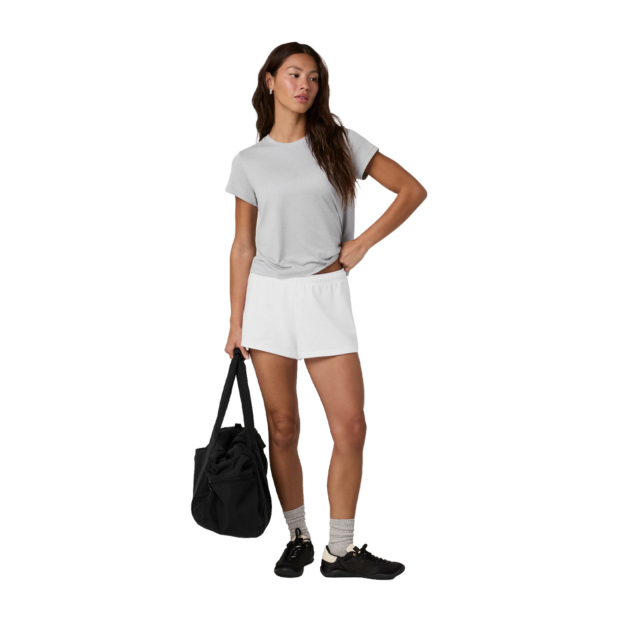 Vuori Energy Classic Tee (Women) - Light Heather Grey