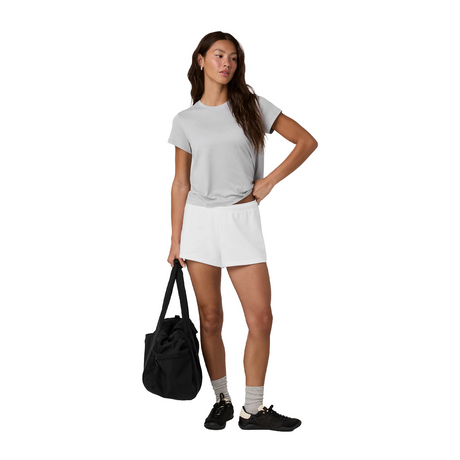 Vuori Energy Classic Tee (Women) - Light Heather Grey Apparel - Top - ShortSleeve - The Heel Shoe Fitters