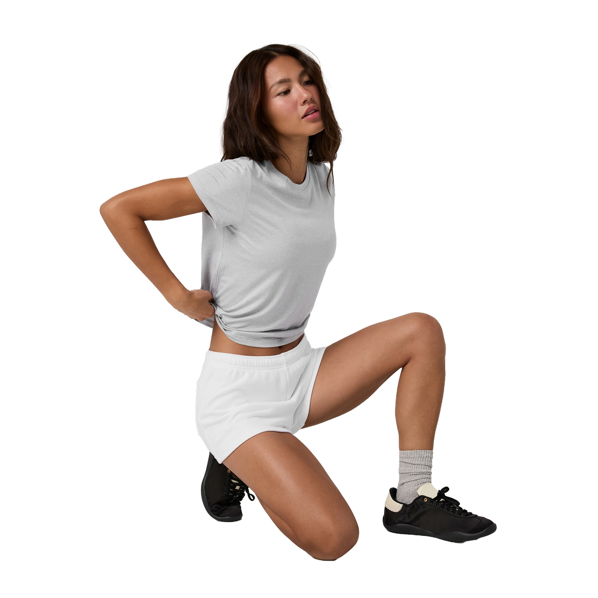 Vuori Energy Classic Tee (Women) - Light Heather Grey