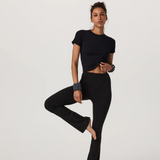 Vuori Pose Fitted Tee (Women) - Black Apparel - Top - ShortSleeve - The Heel Shoe Fitters