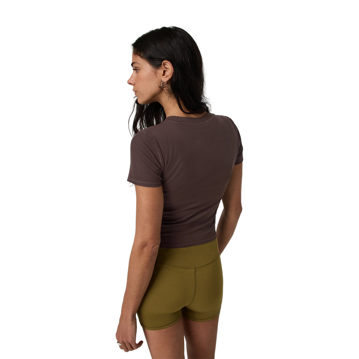 Vuori Pose Fitted Tee (Women) - French Roast Apparel - Top - Short Sleeve - The Heel Shoe Fitters