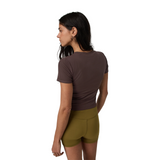 Vuori Pose Fitted Tee (Women) - French Roast Apparel - Top - Short Sleeve - The Heel Shoe Fitters