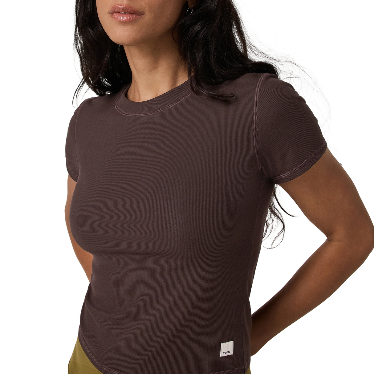 Vuori Pose Fitted Tee (Women) - French Roast Apparel - Top - Short Sleeve - The Heel Shoe Fitters