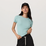 Vuori Pose Fitted Tee (Women) - Sea Glass