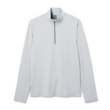Vuori Ease Performance 1/2 Zip 2.0 Pullover (Men) - Light Heather Grey Apparel - Top - Sweatshirt - The Heel Shoe Fitters