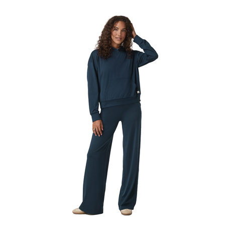 Vuori Halo Modern Pullover Hoodie (Women) - Blue Coast Heather Apparel - Top - Sweatshirt - The Heel Shoe Fitters