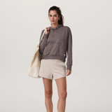 Vuori Halo Modern Pullover Hoodie (Women) - Huckleberry Heather Apparel - Top - Sweatshirt - The Heel Shoe Fitters