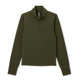Vuori Chilled Out Half Zip (Women) - Olive Apparel - Top - Sweatshirt - The Heel Shoe Fitters