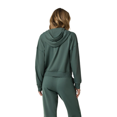 Vuori Halo Modern Full Zip (Women) - Agate Green Apparel - Top - Sweatshirt - The Heel Shoe Fitters