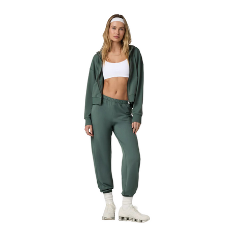 Vuori Halo Modern Full Zip (Women) - Agate Green Apparel - Top - Sweatshirt - The Heel Shoe Fitters