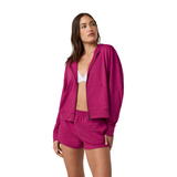 Vuori Halo Modern Full Zip (Women) - Dragonfruit Heather