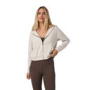 Vuori Halo Modern Full Zip (Women) - Ecru Heather