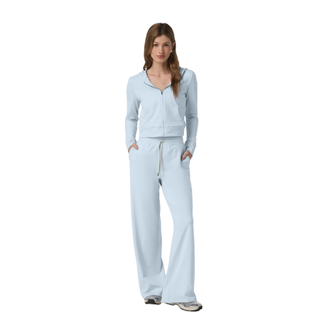 Vuori Halo Mini FZ Hoodie (Women) - Soft Sky Heather Apparel - Top - Sweatshirt - The Heel Shoe Fitters