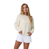 Vuori OS Cotton Waffle Sweater (Women) - Marshmellow