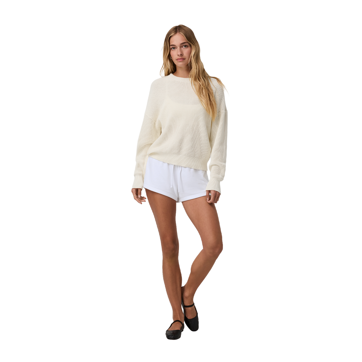 Vuori OS Cotton Waffle Sweater (Women) - Marshmellow