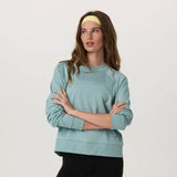 Vuori Halo Long Sleeve Crew (Women) - Sea Glass Heather Apparel - Top - Sweatshirt - The Heel Shoe Fitters