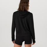 Vuori Halo Performance Hoodie 2.0 (Women) - Black Heather Apparel - Top - Sweatshirt - The Heel Shoe Fitters