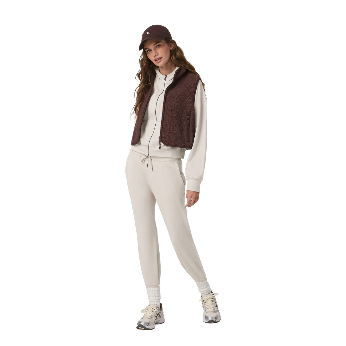 Vuori Performance Jogger (Women) - Ecru Heather